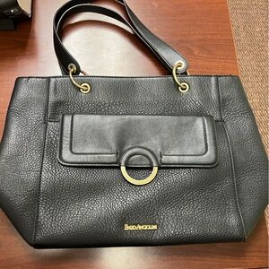 Enzo Angiolini Black Leather Shoulder Bag